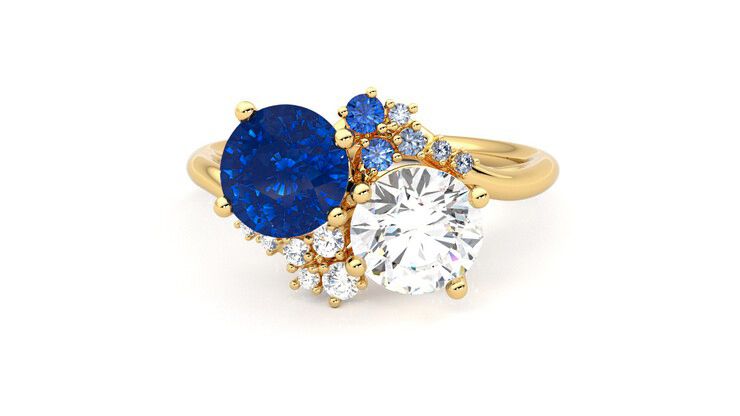 Taylor & Hart Besso Round Engagement Ring 360 degree image 28
