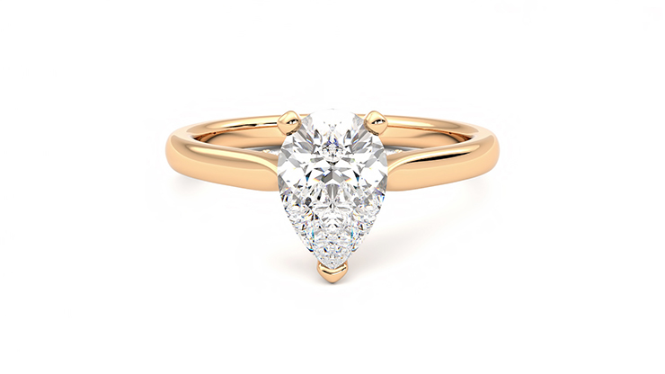 Taylor & Hart Bliss Pear Engagement Ring 360 degree image 0