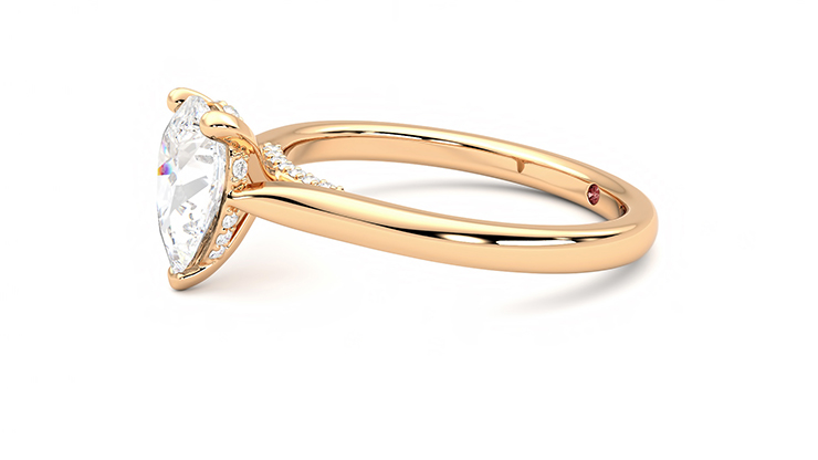 Taylor & Hart Bliss Pear Engagement Ring 360 degree image 22