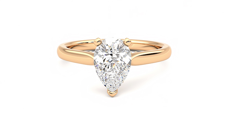 Taylor & Hart Bliss Pear Engagement Ring 360 degree image 29