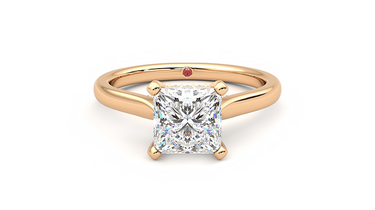 Taylor & Hart Bliss Princess Engagement Ring 360 degree image 0