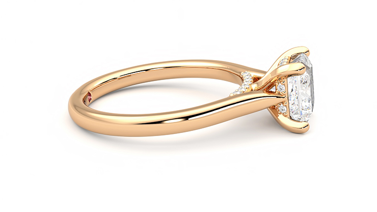Taylor & Hart Bliss Princess Engagement Ring 360 degree image 9