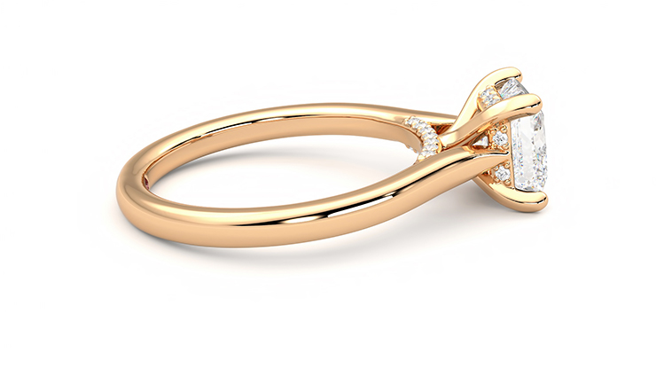 Taylor & Hart Bliss Princess Engagement Ring 360 degree image 10
