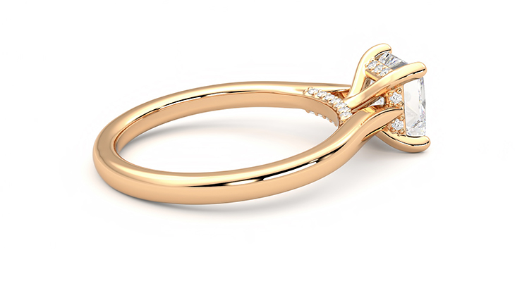 Taylor & Hart Bliss Princess Engagement Ring 360 degree image 11