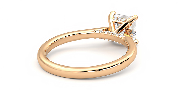 Taylor & Hart Bliss Princess Engagement Ring 360 degree image 13
