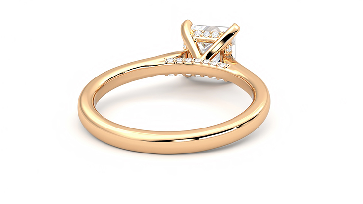 Taylor & Hart Bliss Princess Engagement Ring 360 degree image 14