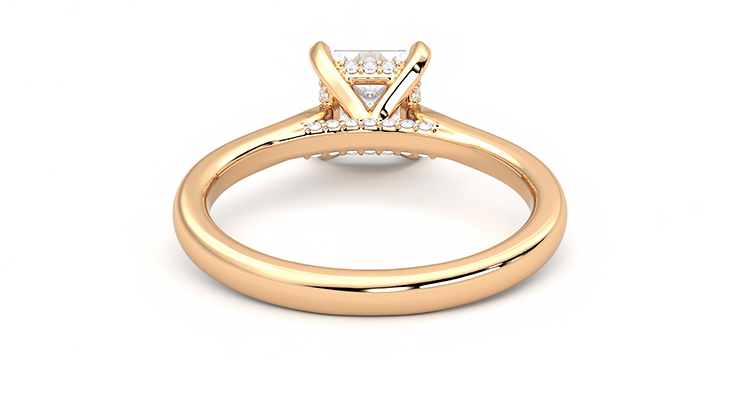 Taylor & Hart Bliss Princess Engagement Ring 360 degree image 15