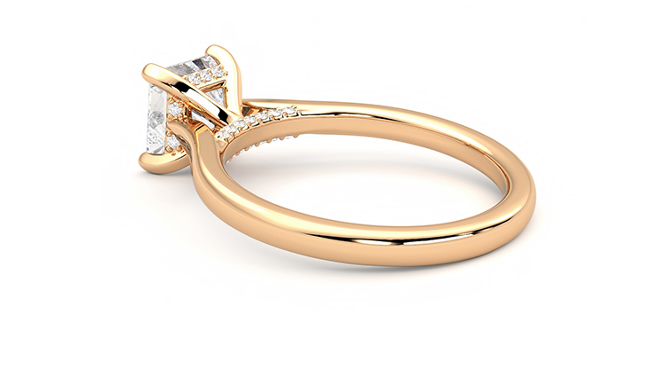 Taylor & Hart Bliss Princess Engagement Ring 360 degree image 18