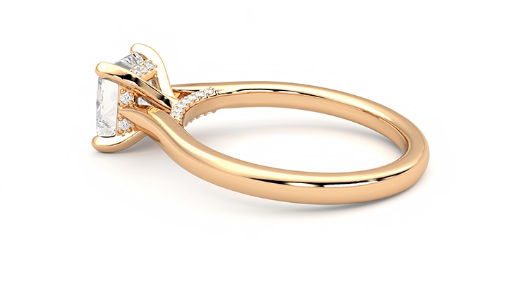 Taylor & Hart Bliss Princess Engagement Ring 360 degree image 19