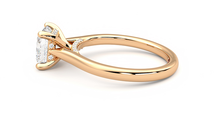 Taylor & Hart Bliss Princess Engagement Ring 360 degree image 20