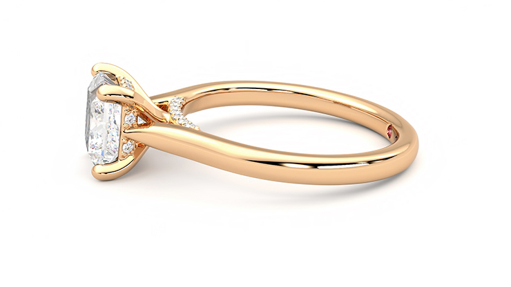 Taylor & Hart Bliss Princess Engagement Ring 360 degree image 21