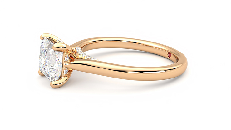 Taylor & Hart Bliss Princess Engagement Ring 360 degree image 22