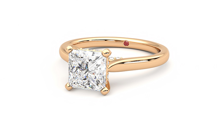 Taylor & Hart Bliss Princess Engagement Ring 360 degree image 26