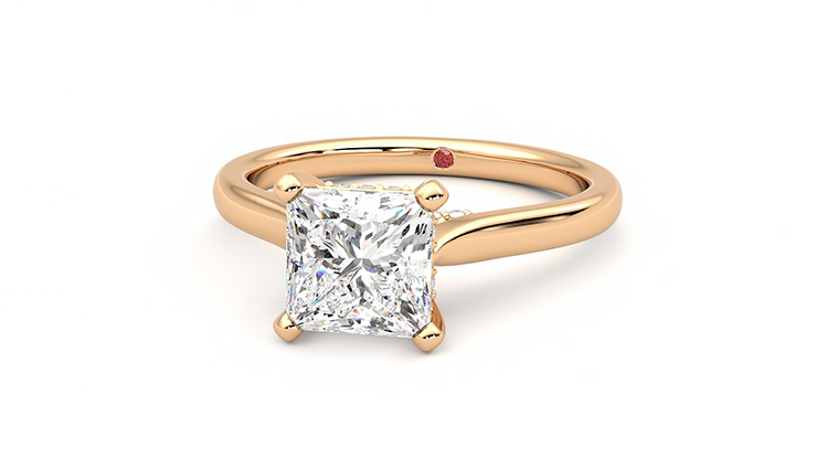 Taylor & Hart Bliss Princess Engagement Ring 360 degree image 27