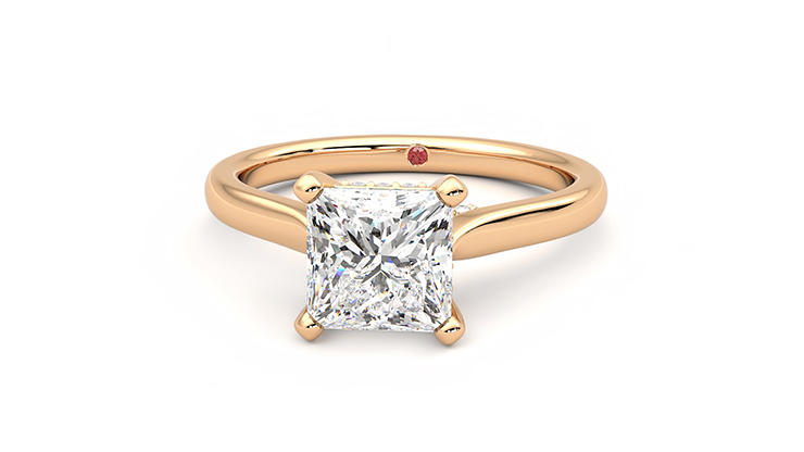 Princess Cut Three Stone Engagement Rings | Diamond Mansion