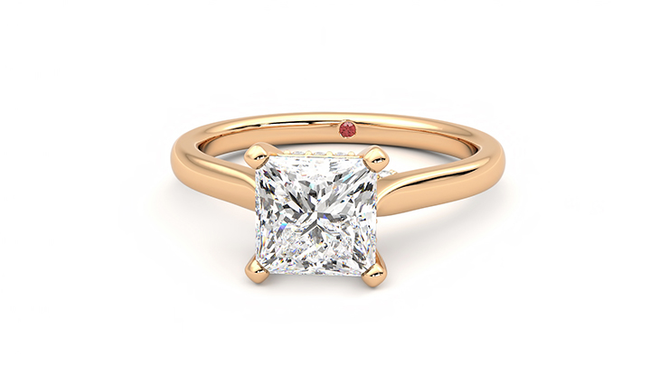 Taylor & Hart Bliss Princess Engagement Ring 360 degree image 28
