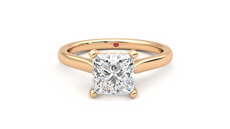 Taylor & Hart Bliss Princess Engagement Ring 360 degree image 29