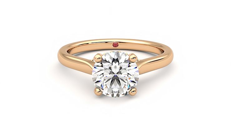 Taylor & Hart Bliss Round Engagement Ring 360 degree image 0