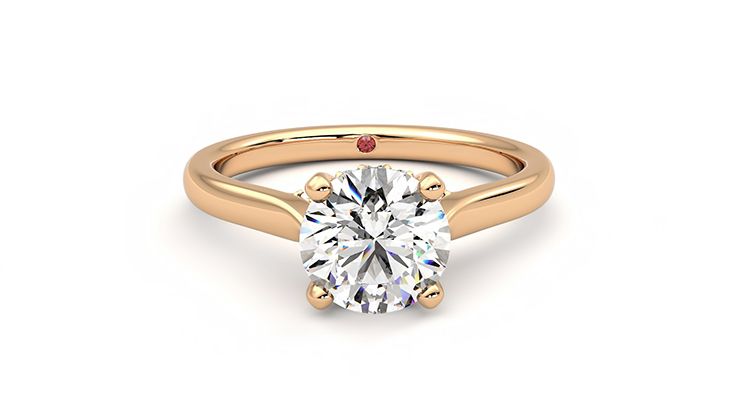 Taylor & Hart Bliss Round Engagement Ring 360 degree image 1