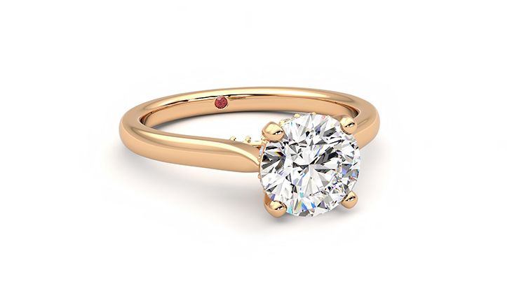 Taylor & Hart Bliss Round Engagement Ring 360 degree image 4