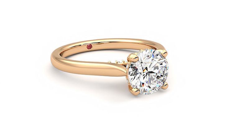 Taylor & Hart Bliss Round Engagement Ring 360 degree image 5