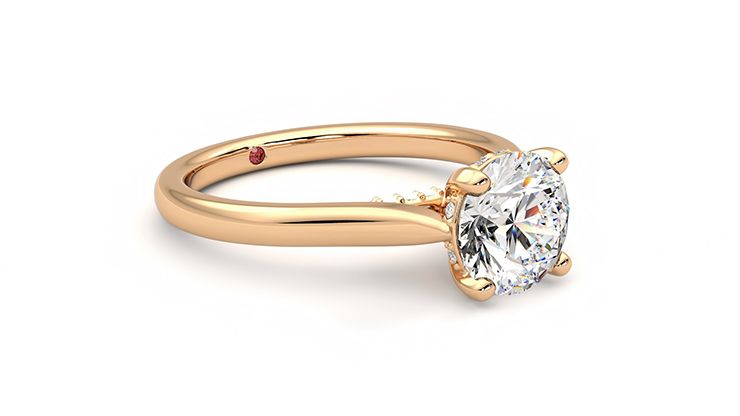 Taylor & Hart Bliss Round Engagement Ring 360 degree image 6