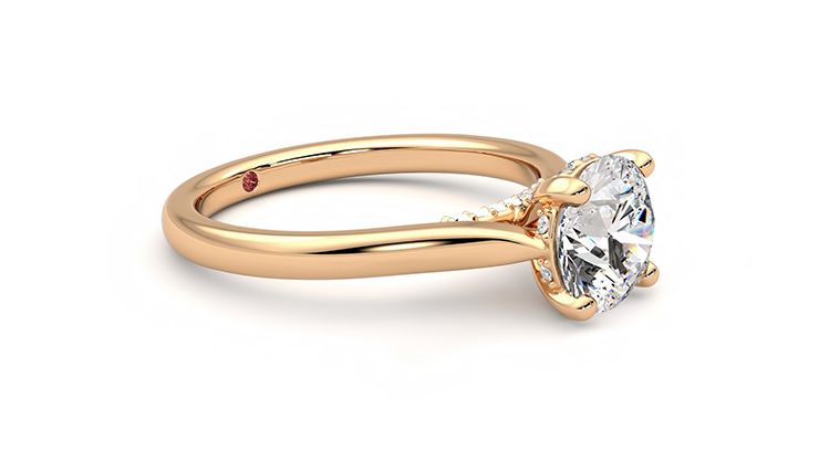 Taylor & Hart Bliss Round Engagement Ring 360 degree image 7