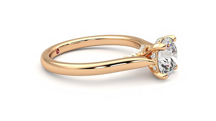 Taylor & Hart Bliss Round Engagement Ring 360 degree image 8