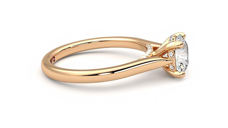 Taylor & Hart Bliss Round Engagement Ring 360 degree image 9