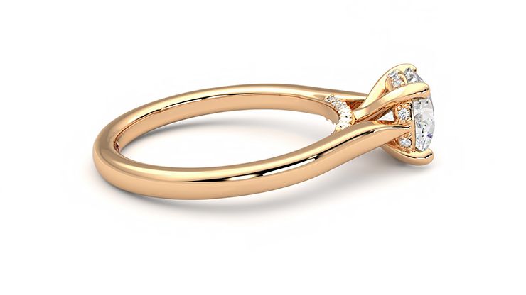 Taylor & Hart Bliss Round Engagement Ring 360 degree image 10