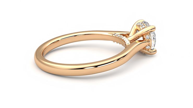 Taylor & Hart Bliss Round Engagement Ring 360 degree image 11