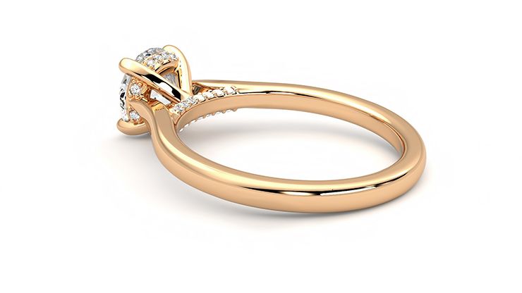 Taylor & Hart Bliss Round Engagement Ring 360 degree image 18