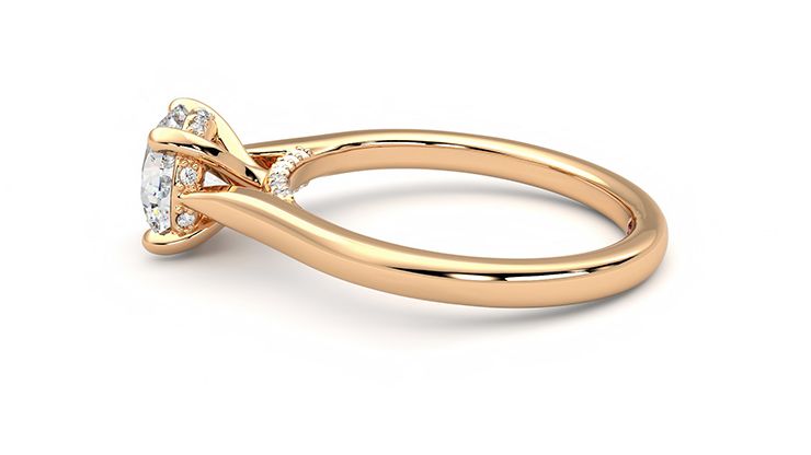 Taylor & Hart Bliss Round Engagement Ring 360 degree image 20