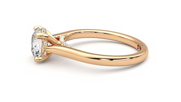 Taylor & Hart Bliss Round Engagement Ring 360 degree image 21