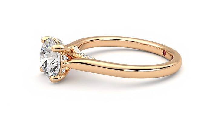 Taylor & Hart Bliss Round Engagement Ring 360 degree image 22