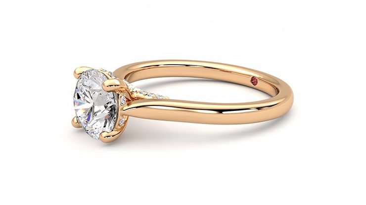 Taylor & Hart Bliss Round Engagement Ring 360 degree image 23