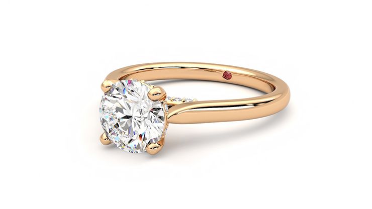 Taylor & Hart Bliss Round Engagement Ring 360 degree image 25