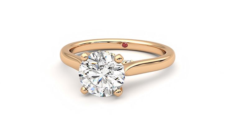 Taylor & Hart Bliss Round Engagement Ring 360 degree image 27