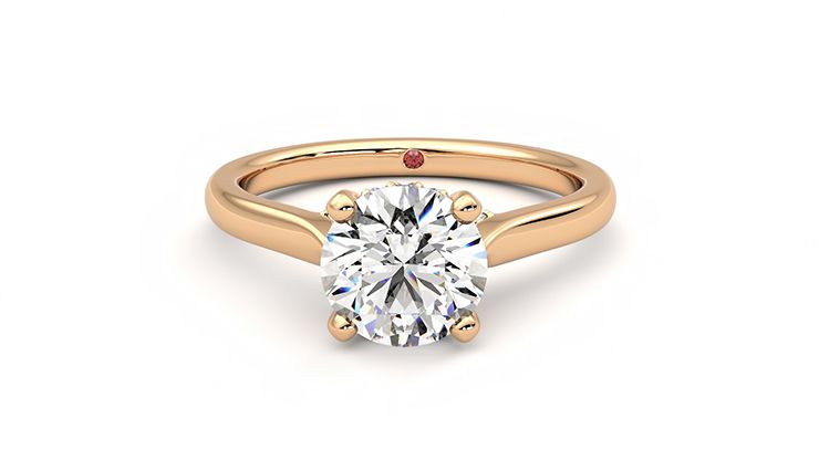 Taylor & Hart Bliss Round Engagement Ring 360 degree image 29