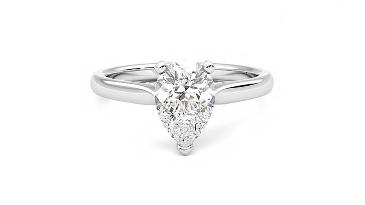 Taylor & Hart Bliss Pear Engagement Ring 360 degree image 1