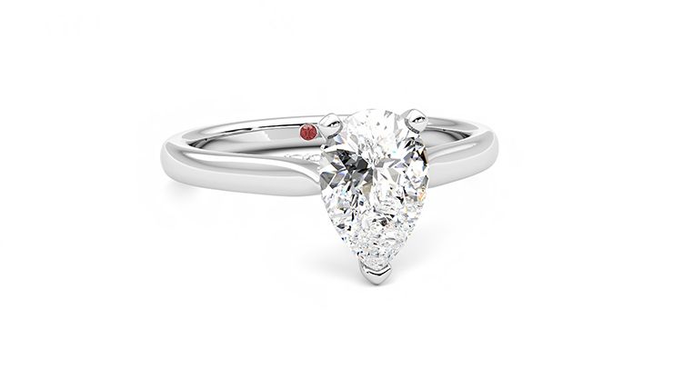 Taylor & Hart Bliss Pear Engagement Ring 360 degree image 3