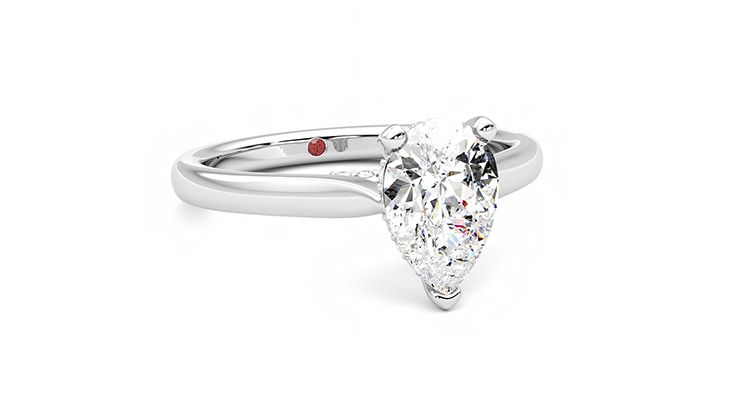 Taylor & Hart Bliss Pear Engagement Ring 360 degree image 4