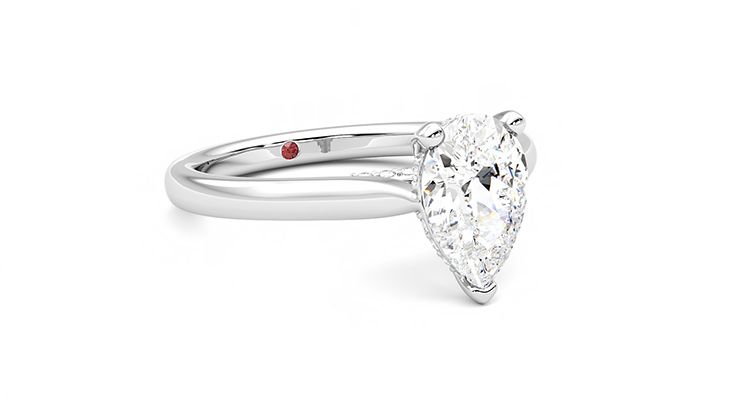 Taylor & Hart Bliss Pear Engagement Ring 360 degree image 5