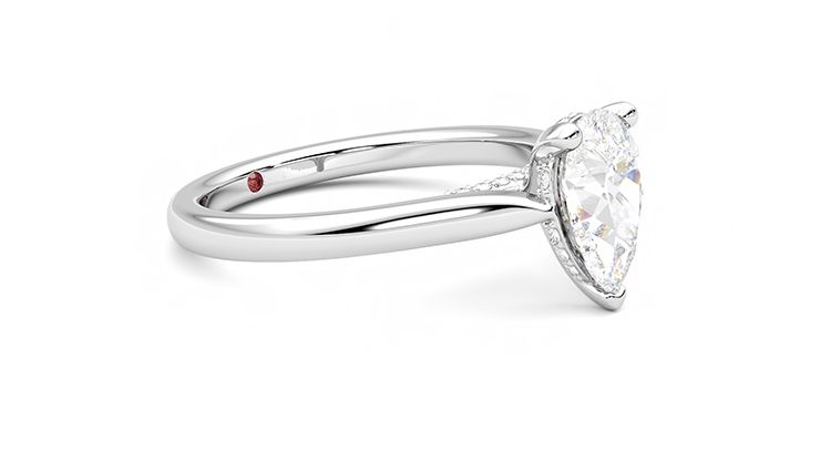 Taylor & Hart Bliss Pear Engagement Ring 360 degree image 7