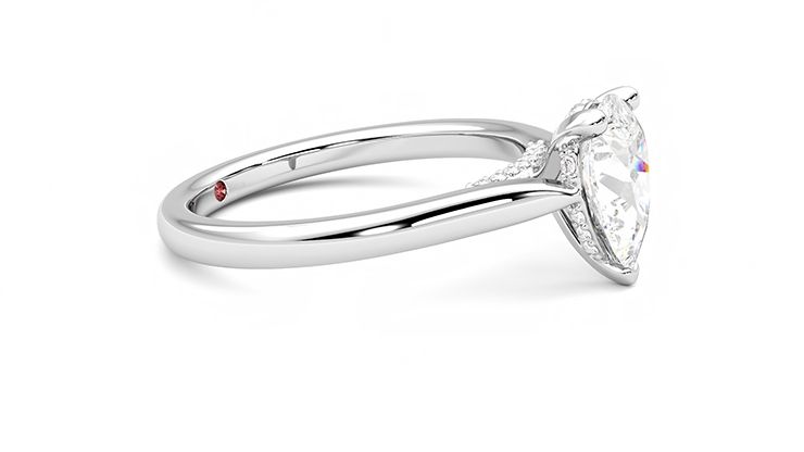 Taylor & Hart Bliss Pear Engagement Ring 360 degree image 8