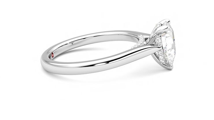 Taylor & Hart Bliss Pear Engagement Ring 360 degree image 9