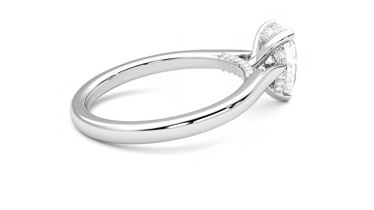 Taylor & Hart Bliss Pear Engagement Ring 360 degree image 11