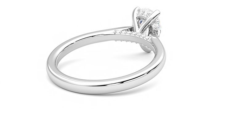 Taylor & Hart Bliss Pear Engagement Ring 360 degree image 13