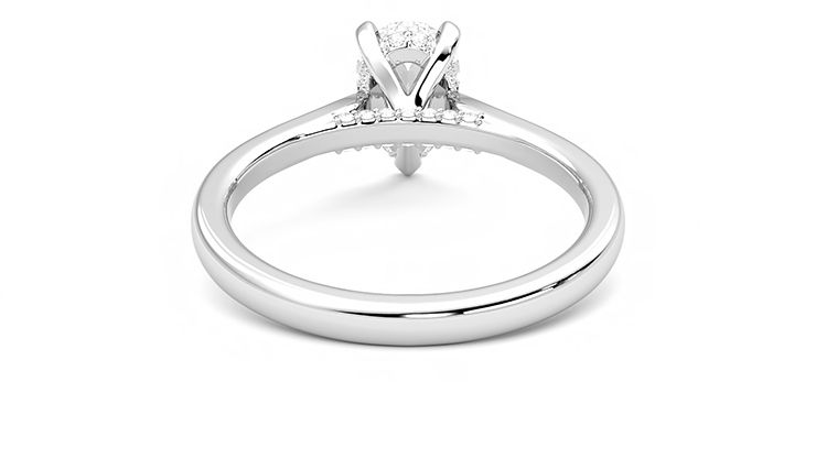 Taylor & Hart Bliss Pear Engagement Ring 360 degree image 15