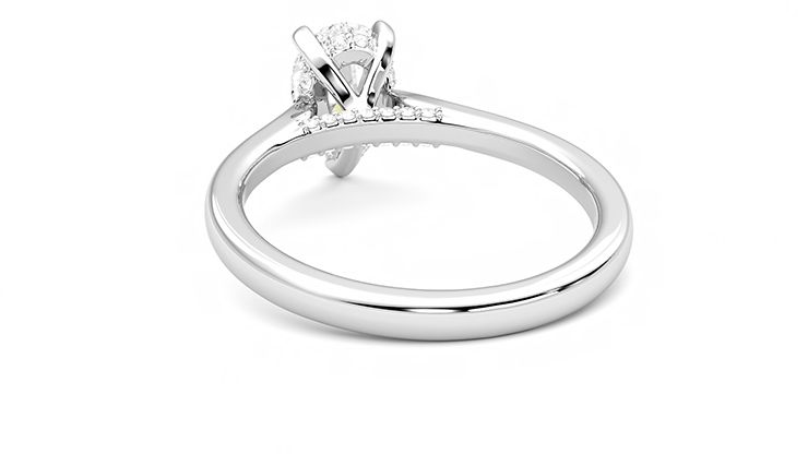 Taylor & Hart Bliss Pear Engagement Ring 360 degree image 16